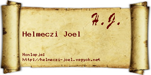 Helmeczi Joel névjegykártya